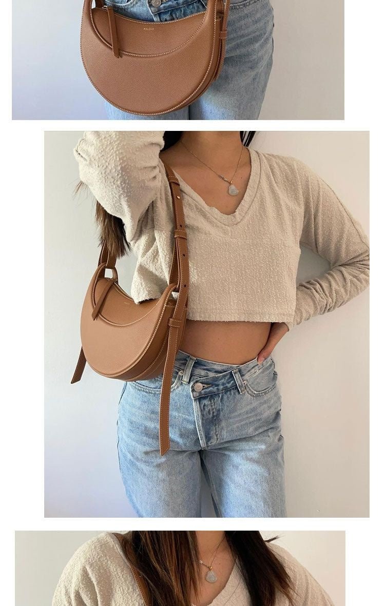 Embrace Elegance: The Luna Leather Hobo Handbag - Image 27