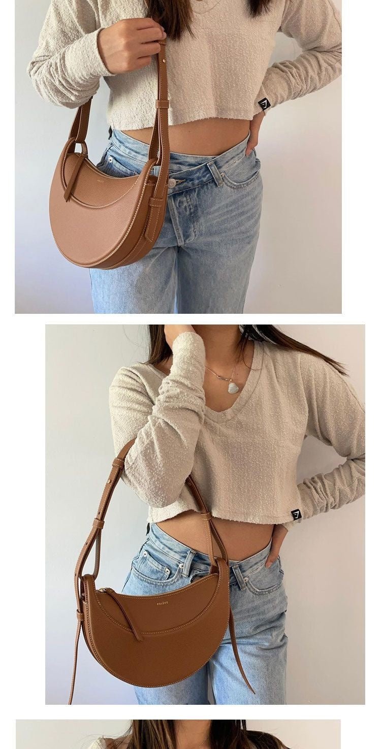 Embrace Elegance: The Luna Leather Hobo Handbag - Image 28