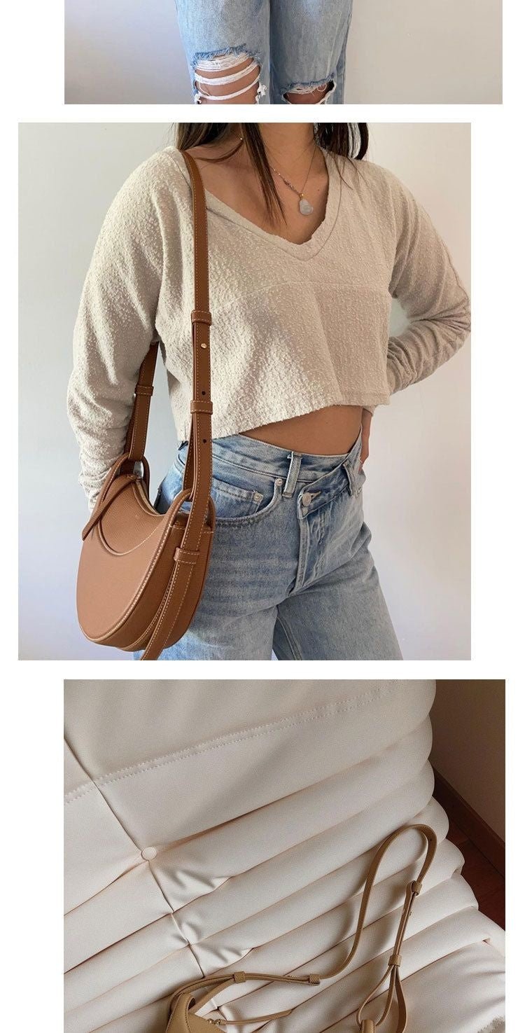 Embrace Elegance: The Luna Leather Hobo Handbag - Image 26