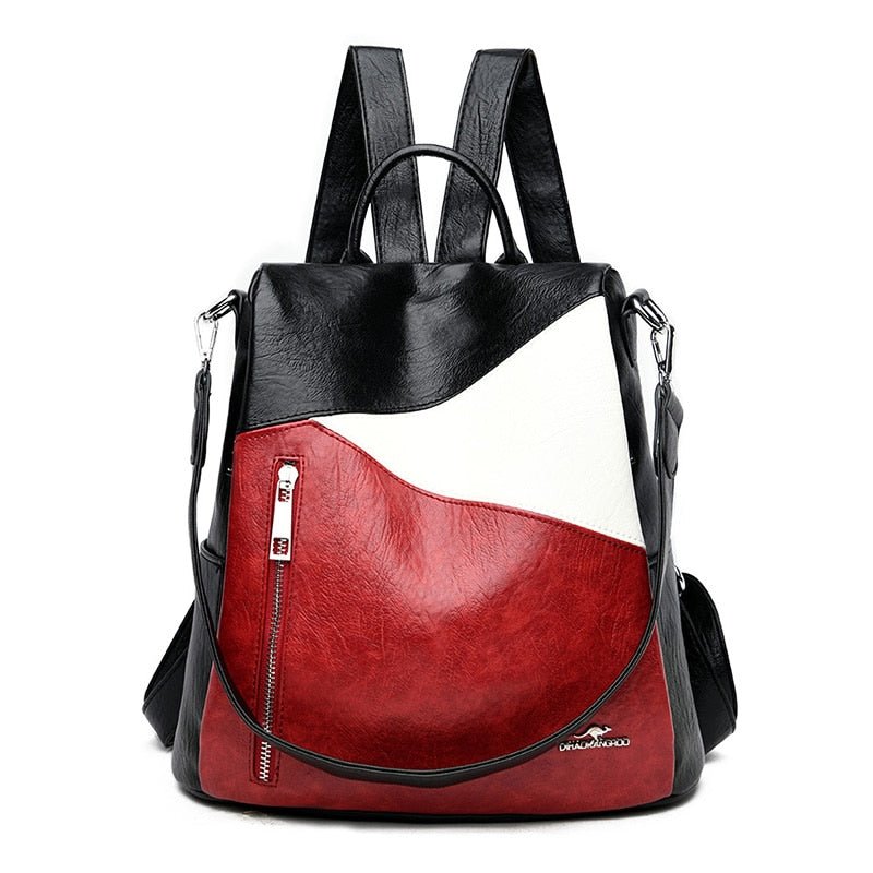 Women Backpack leather Anti Theft - Image 6