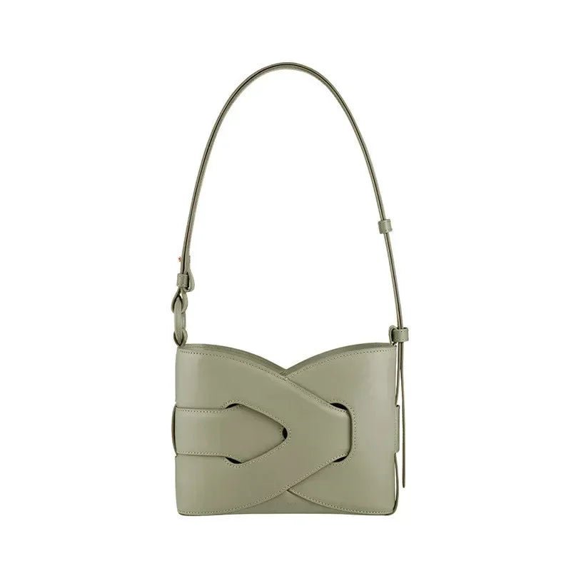 Premium Leather Interlace Shoulder Bag - Modern Luxury Handbag - Image 3