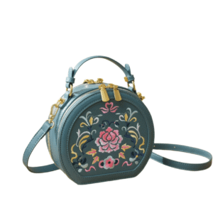 Opulent Orchid Embroidered Velvet Evening Clutch