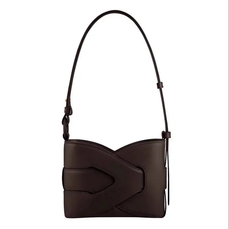 Premium Leather Interlace Shoulder Bag - Modern Luxury Handbag - Image 10