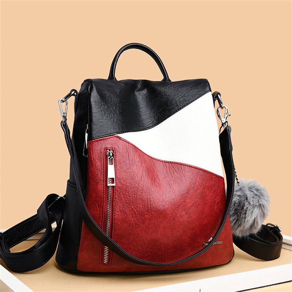 Women Backpack leather Anti Theft - Image 7