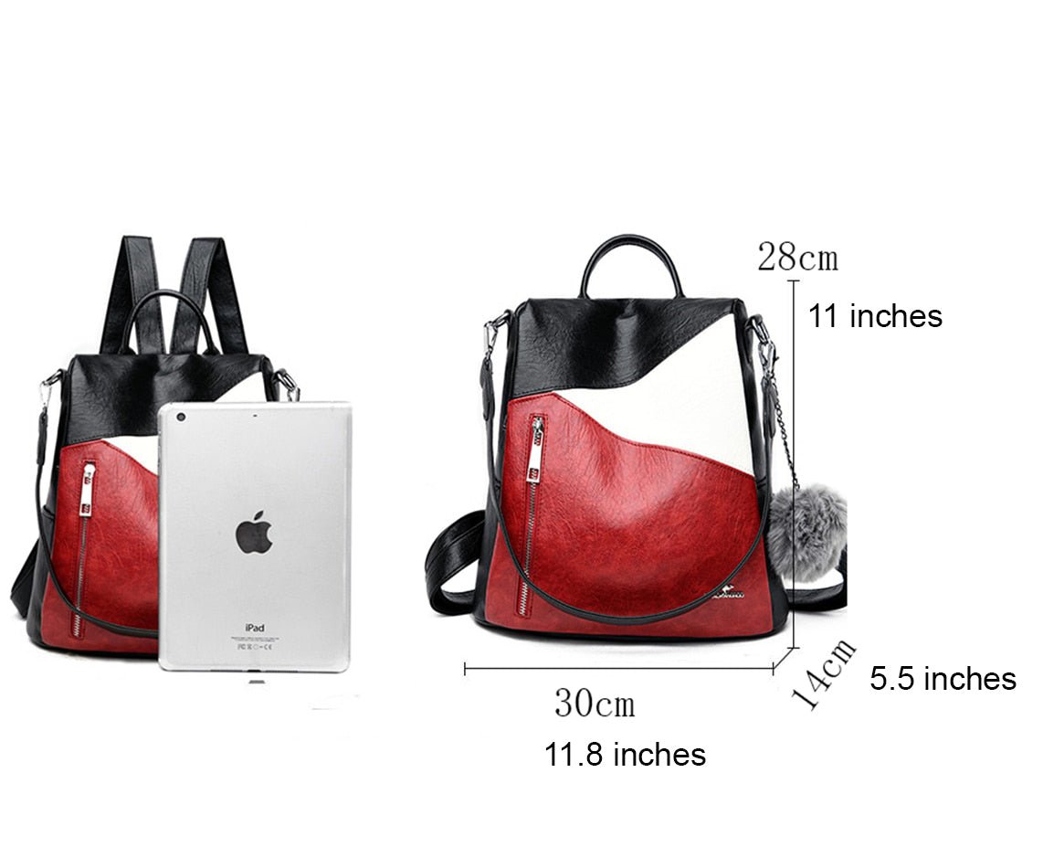Women Backpack leather Anti Theft - Image 8