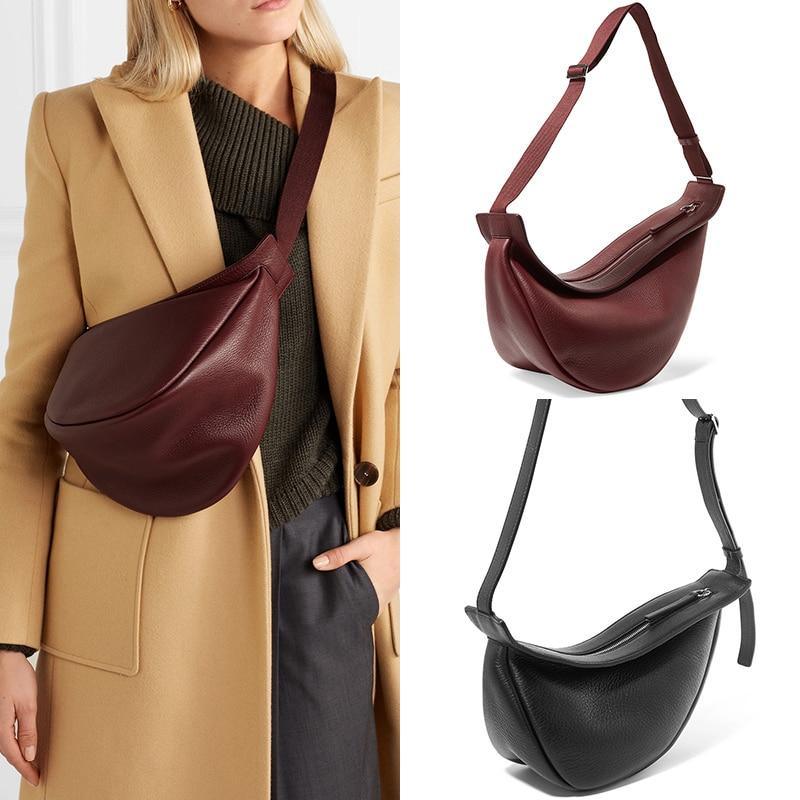 Half Moon Leather Chest Bag - Image 8