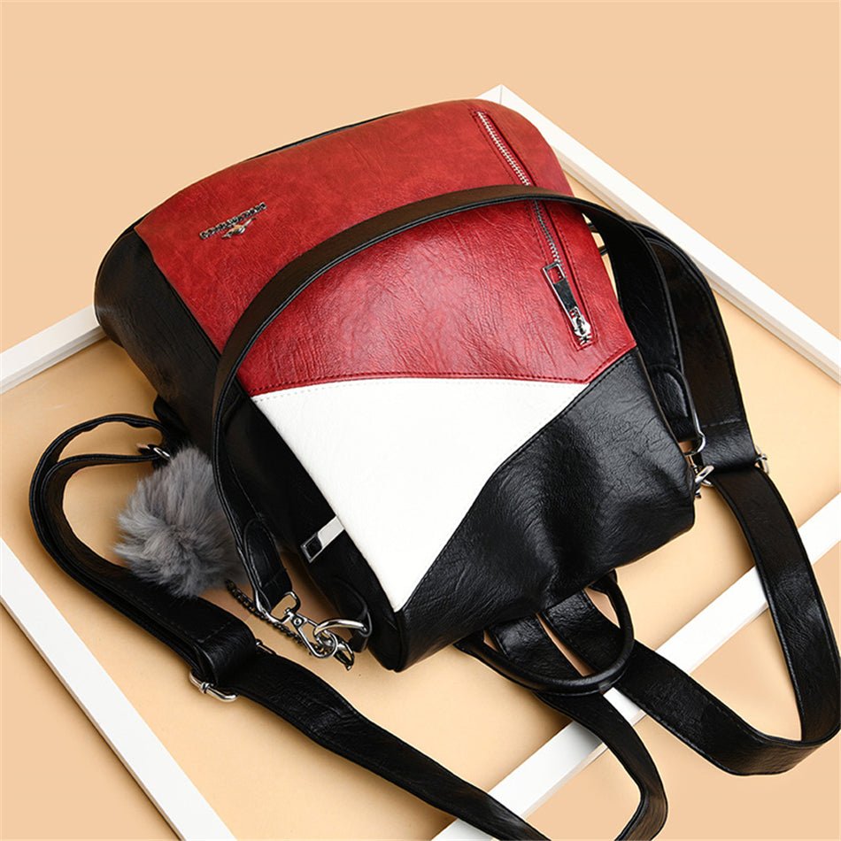 Women Backpack leather Anti Theft - Image 9