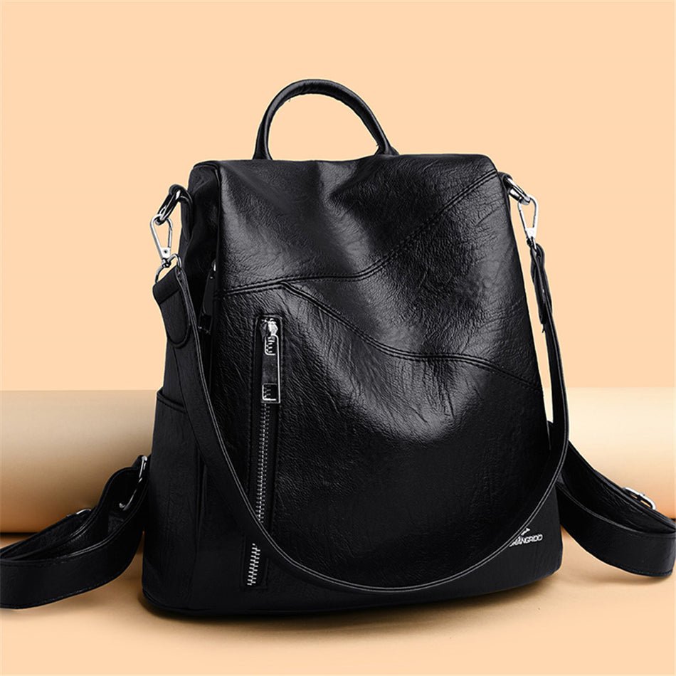 Women Backpack leather Anti Theft - Image 12