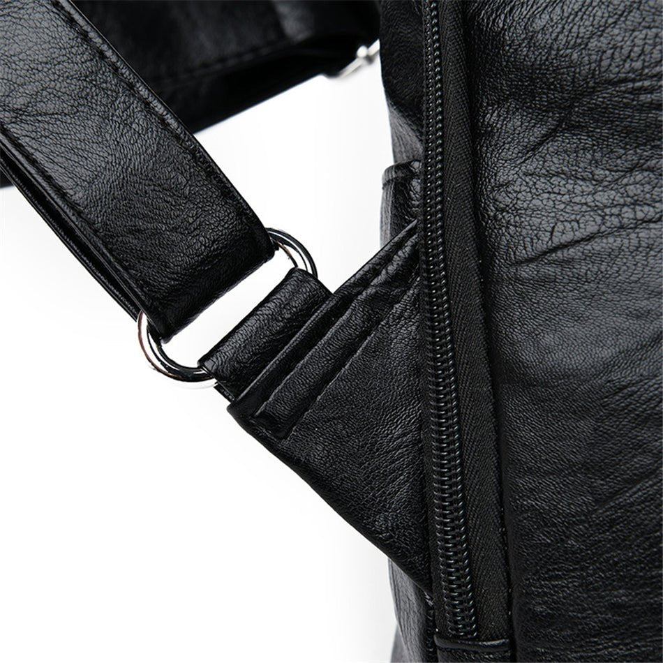 Women Backpack leather Anti Theft - Image 19