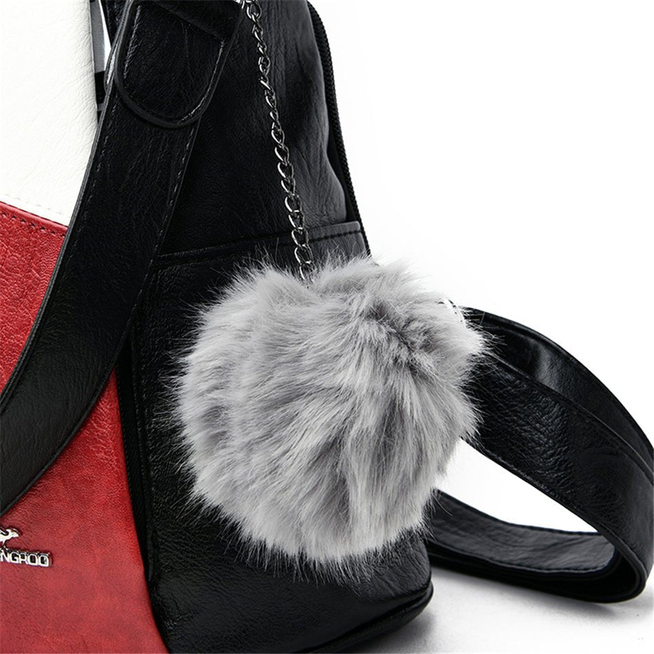 Women Backpack leather Anti Theft - Image 30