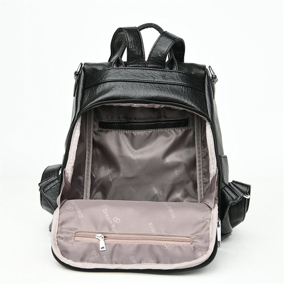 Women Backpack leather Anti Theft - Image 10